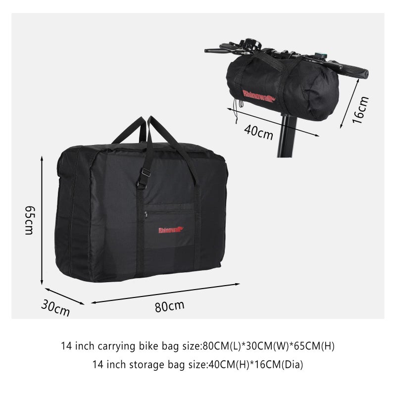 CamGo 20 Inch Folding Bike Bag - Waterproof Bicycle Travel Case Outdoors Bike Transport Bag for Cars Train Air Travel (Black, 20 inch) - Image 2